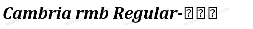 Cambria rmb Regular字体转换
